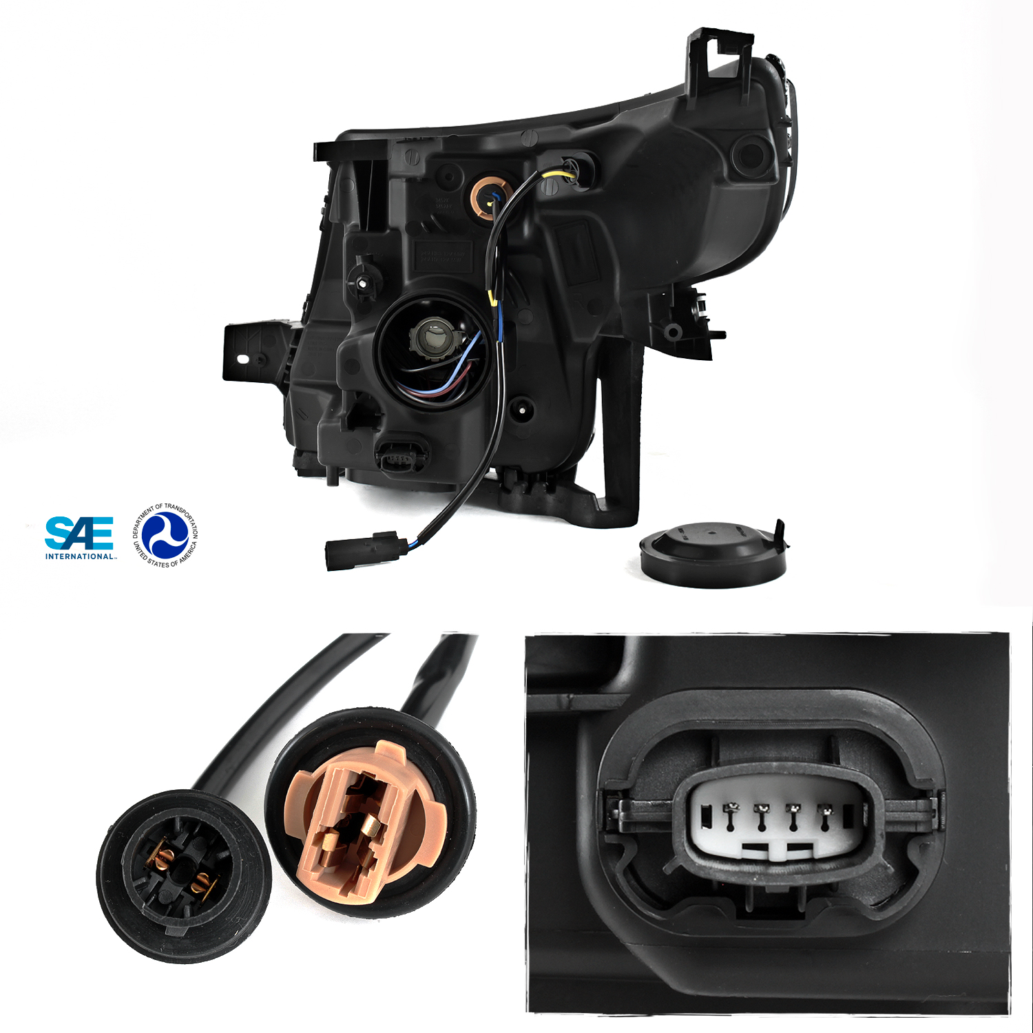 Halogen Type For 20112015 Ford Explorer Projector Chrome Headlights LH